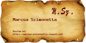 Marcsa Szimonetta névjegykártya